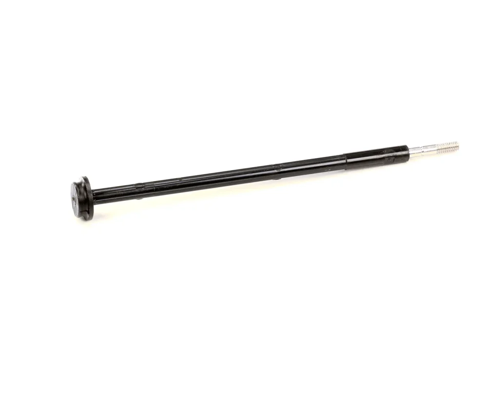 a black metal rod with a screw