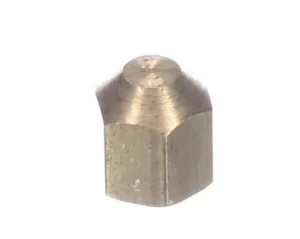 a close up of a metal nut