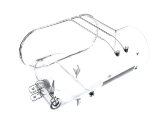 a transparent object with a wire
