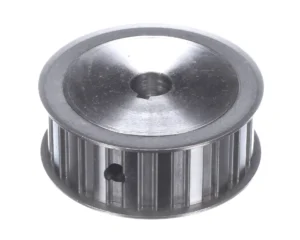 a close up of a metal wheel
