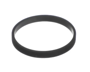 a black rubber ring on a white background
