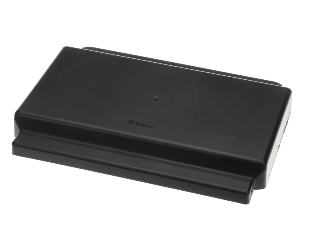 a black rectangular object with a white background