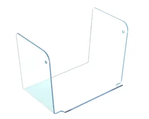 a clear plastic stand with a hole in the middle