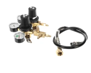 a close-up of a gas regulator