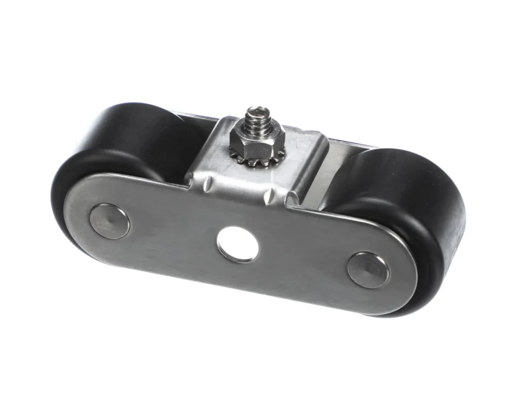 a metal and black roller