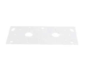 a white rectangular object with holes