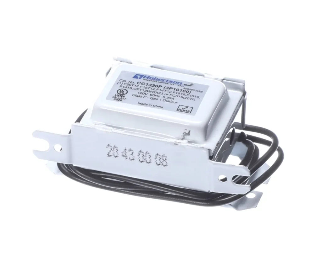 a white electronic device with black wires