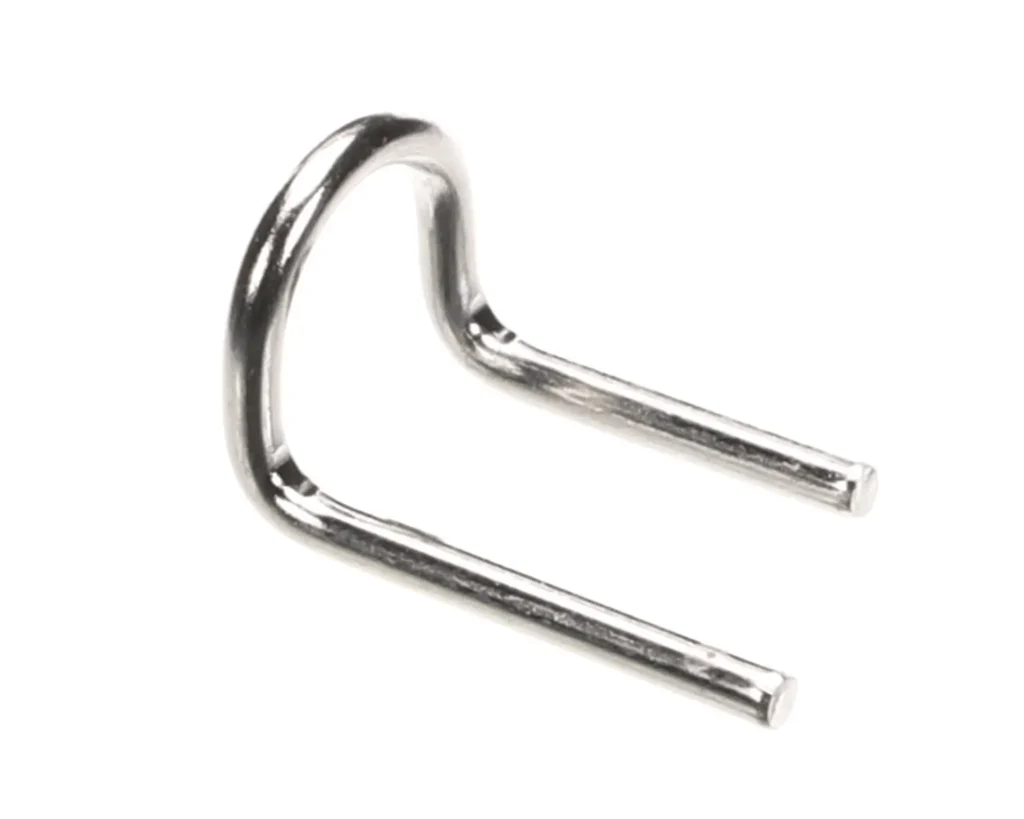 a close up of a metal hook