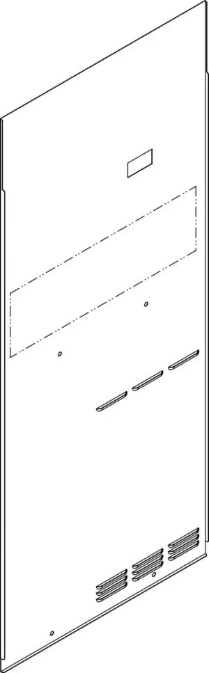 a black and white drawing of a rectangular object