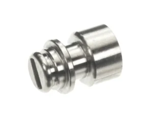 a metal object with a screw