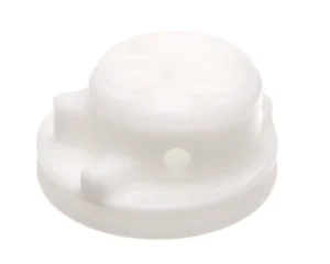 a white plastic object with holes
