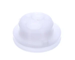 a white plastic object with a hole