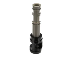 a metal cylinder with a black base