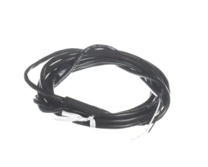a black wire with white text