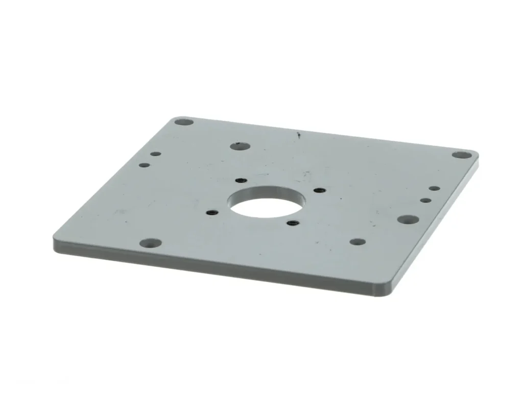 a white square object with holes
