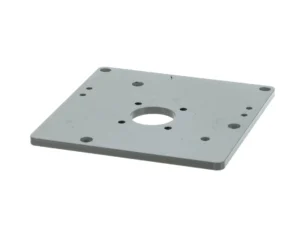 a white square object with holes