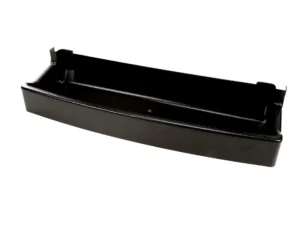 a black rectangular object with a white background