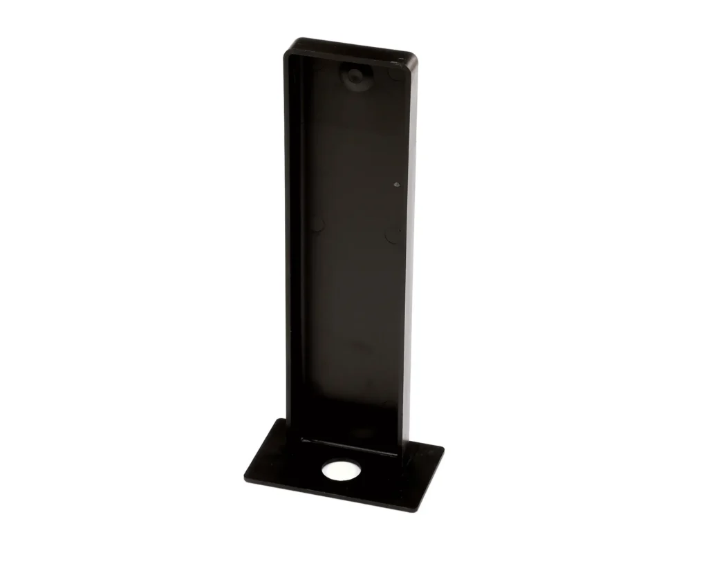 a black rectangular object with a hole