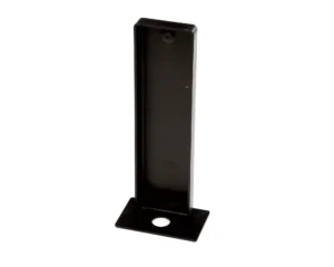 a black rectangular object with a hole