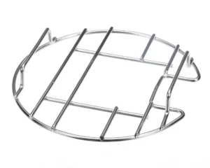 a metal rack with a white background