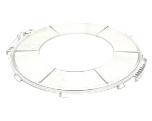 a clear circle with holes