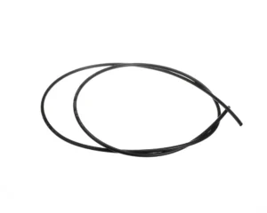 a black wire on a white background