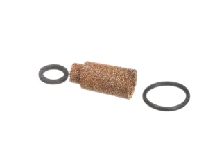 a brown cylindrical object with black rings
