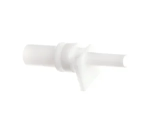 a white plastic tube with a square end