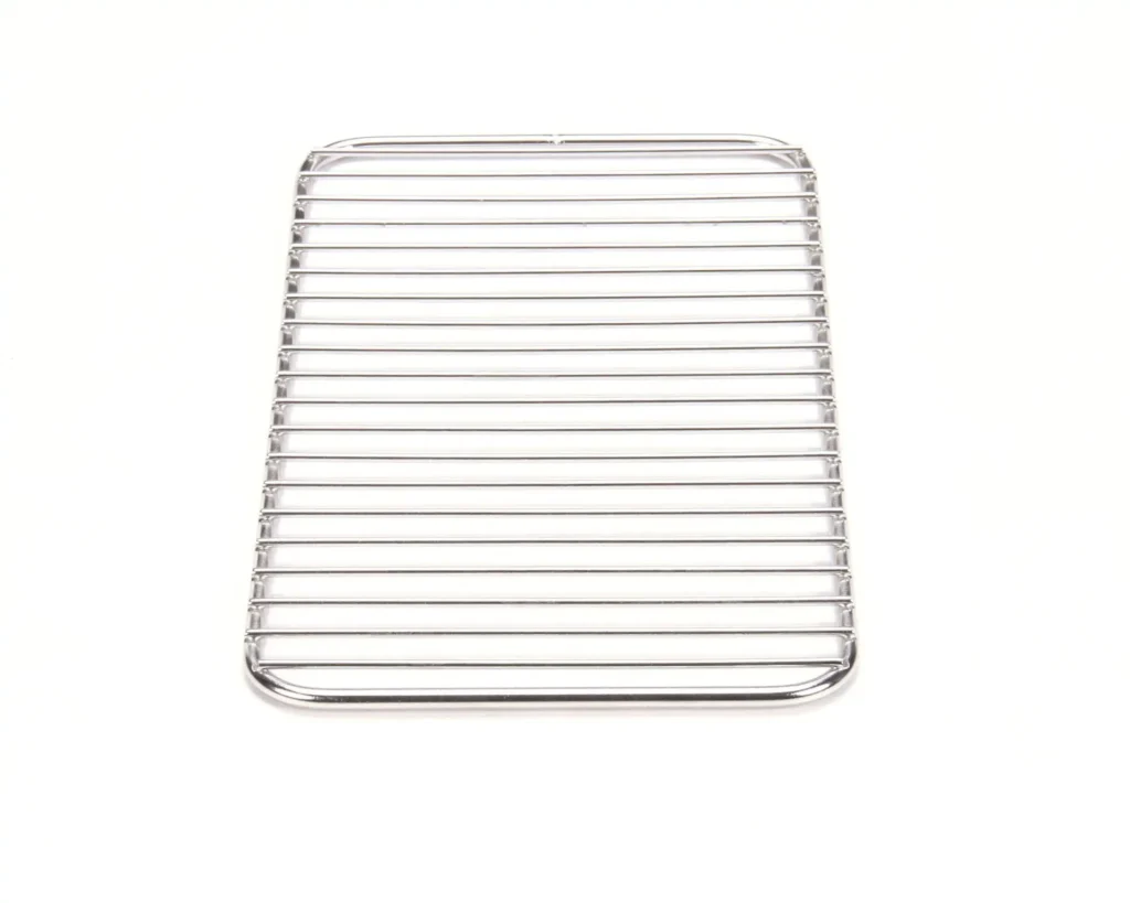 a metal grid on a white background