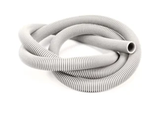 a grey plastic tube with a hole