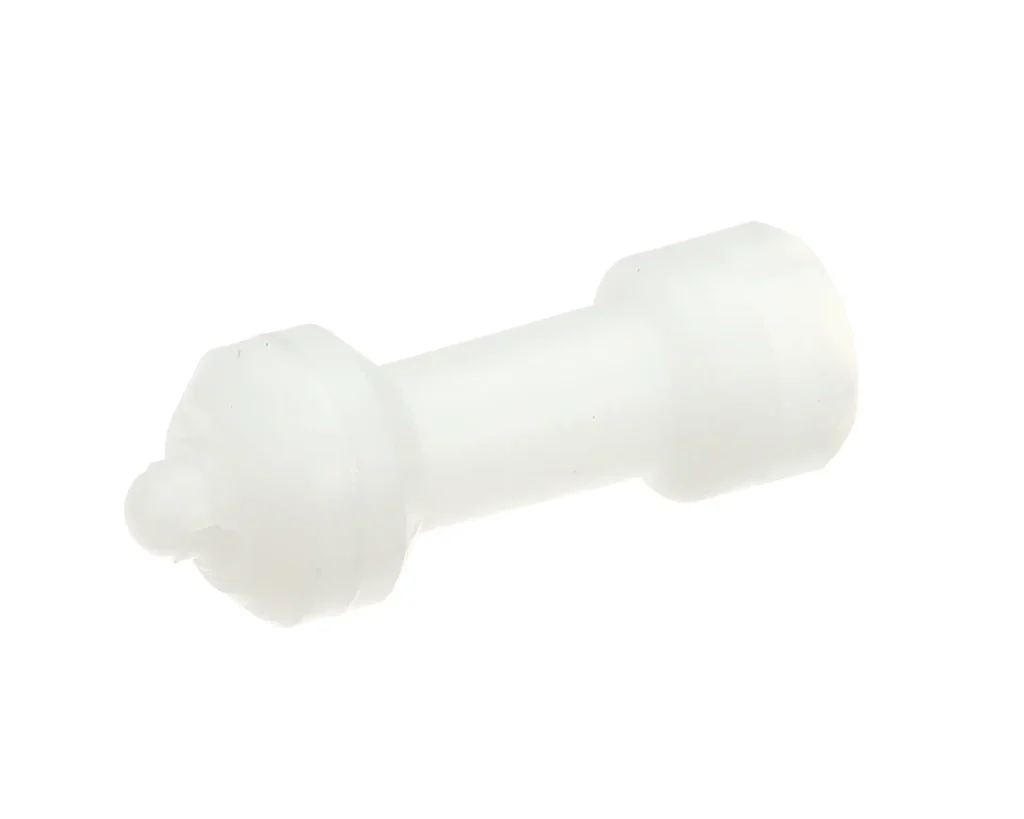 a white plastic object with a round top