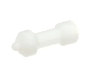 a white plastic object with a round top