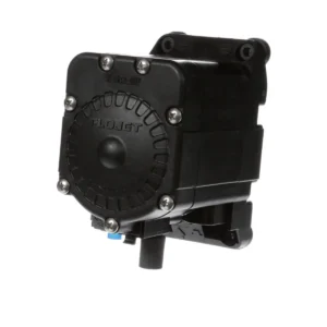 a black plastic device with screws