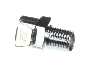 a close up of a metal nut