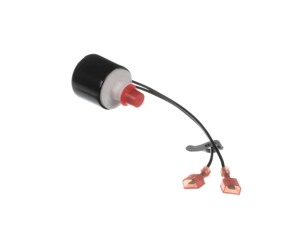 a black and red device with wires