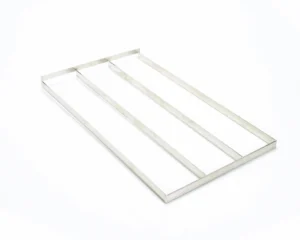 a metal frame with four parallel bars