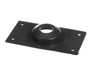 a black plastic object with a hole