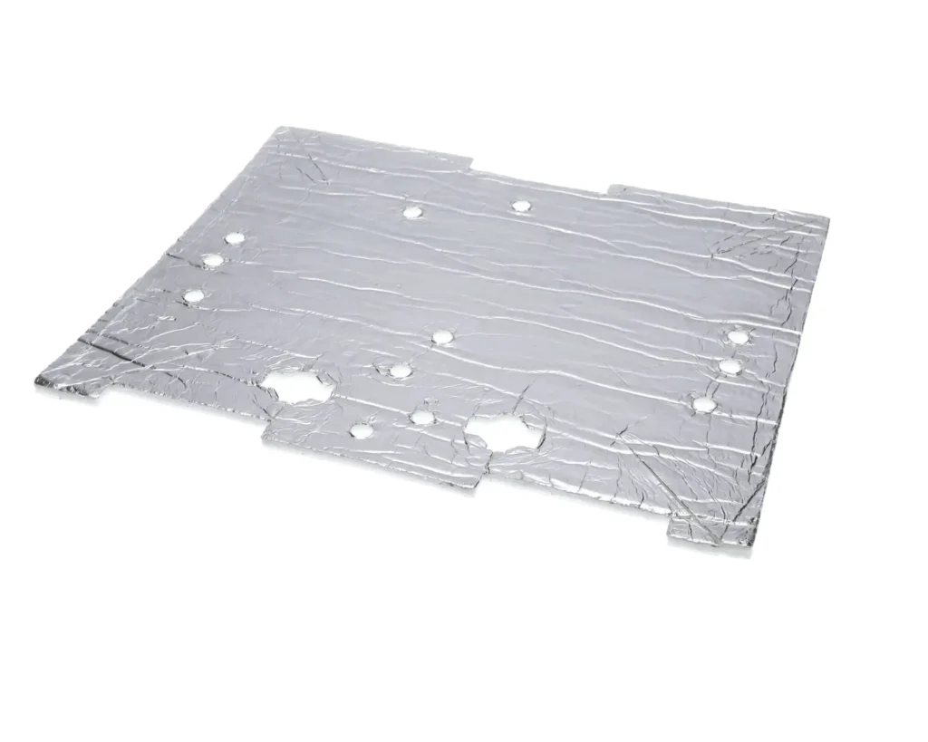 a piece of aluminum with holes