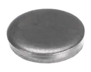 a round metal object on a white background