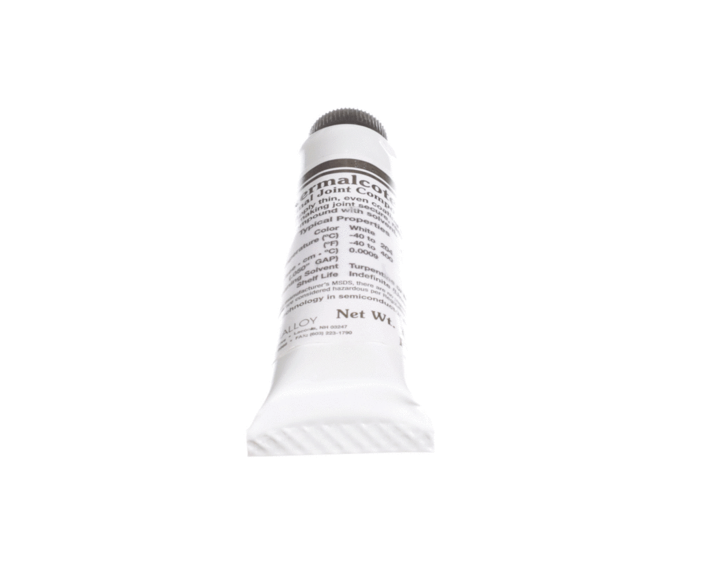 a white tube with black text