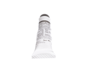 a white tube with black text