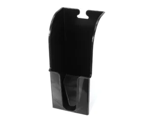 a black plastic holder with a hole in the middle