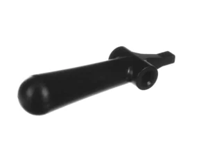 a black handle with a black handle