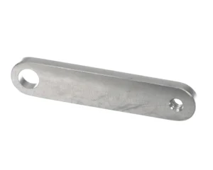 a silver rectangular object with holes