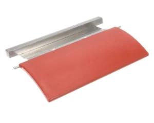 a red and silver metal object