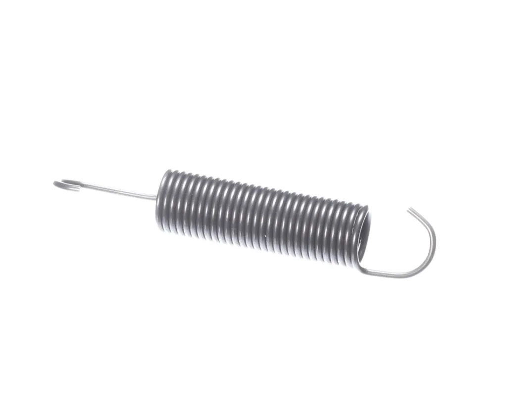 a close-up of a metal spring