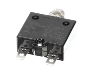 a black square device with silver metal connectors