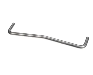 a silver bent metal rod