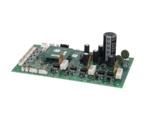 a green circuit board with many small components