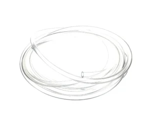 a clear tube on a white background